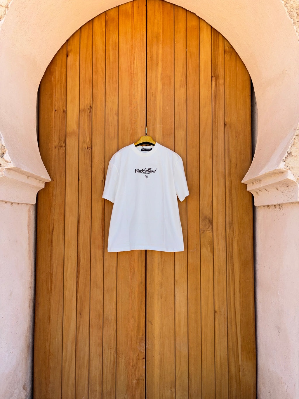Tshirt Oversize WORK HARD Blanc