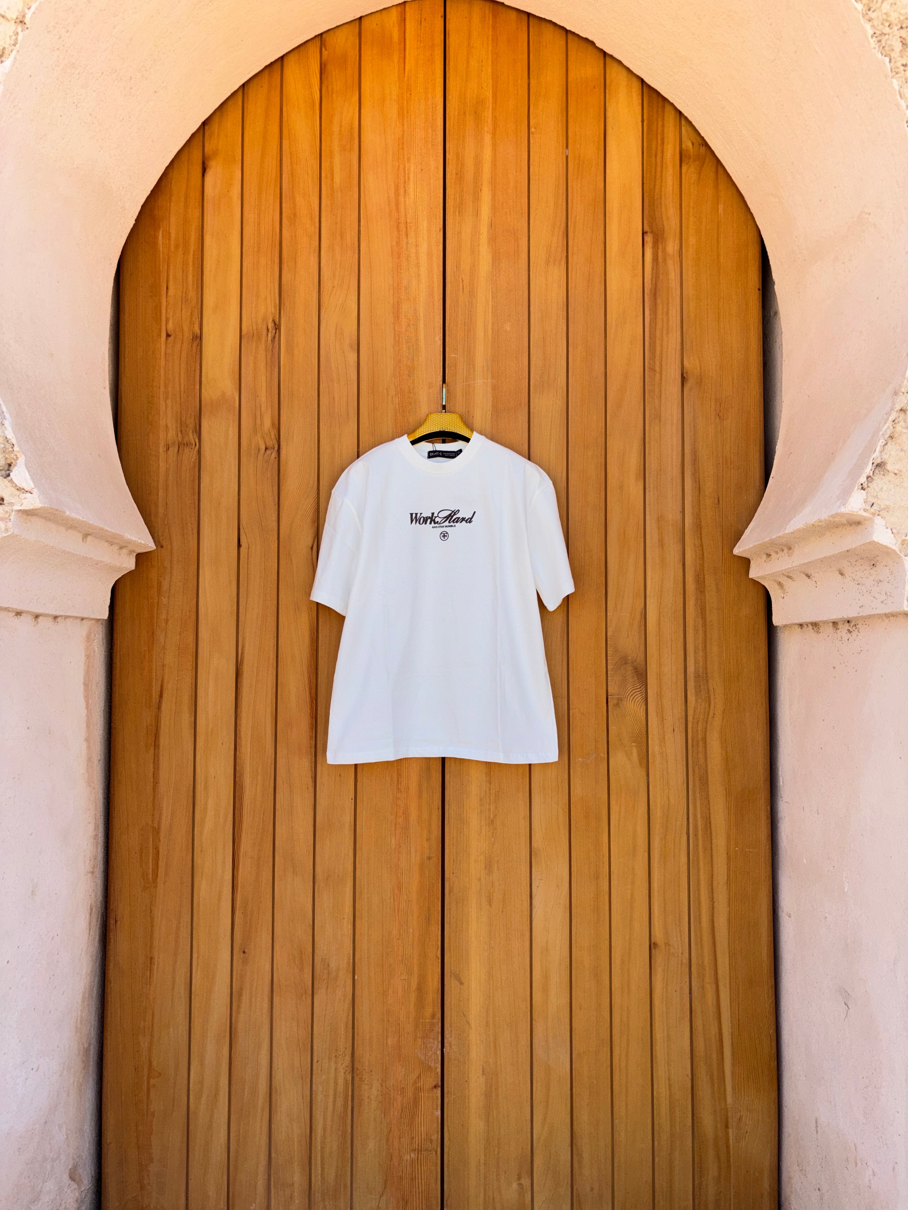 Tshirt Oversize WORK HARD Blanc